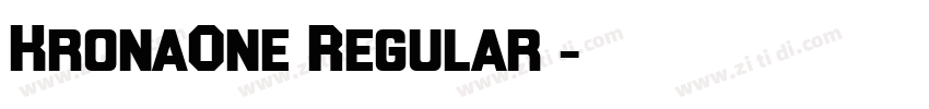 KronaOne Regular◆字体转换
